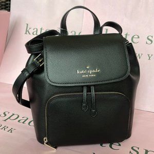 Kate Spade Darcy Flap Backpack Black